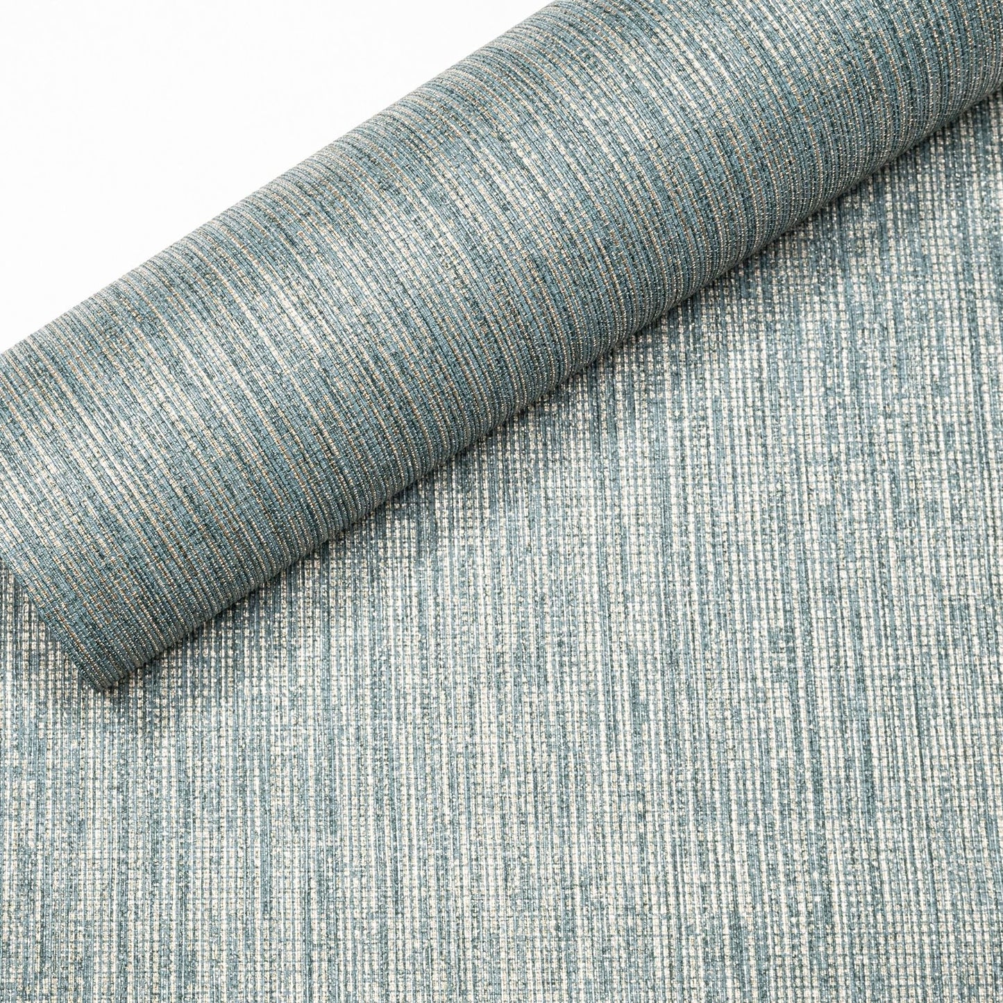 Plain Blue Gold Metallic Shimmer Textured Wallpaper