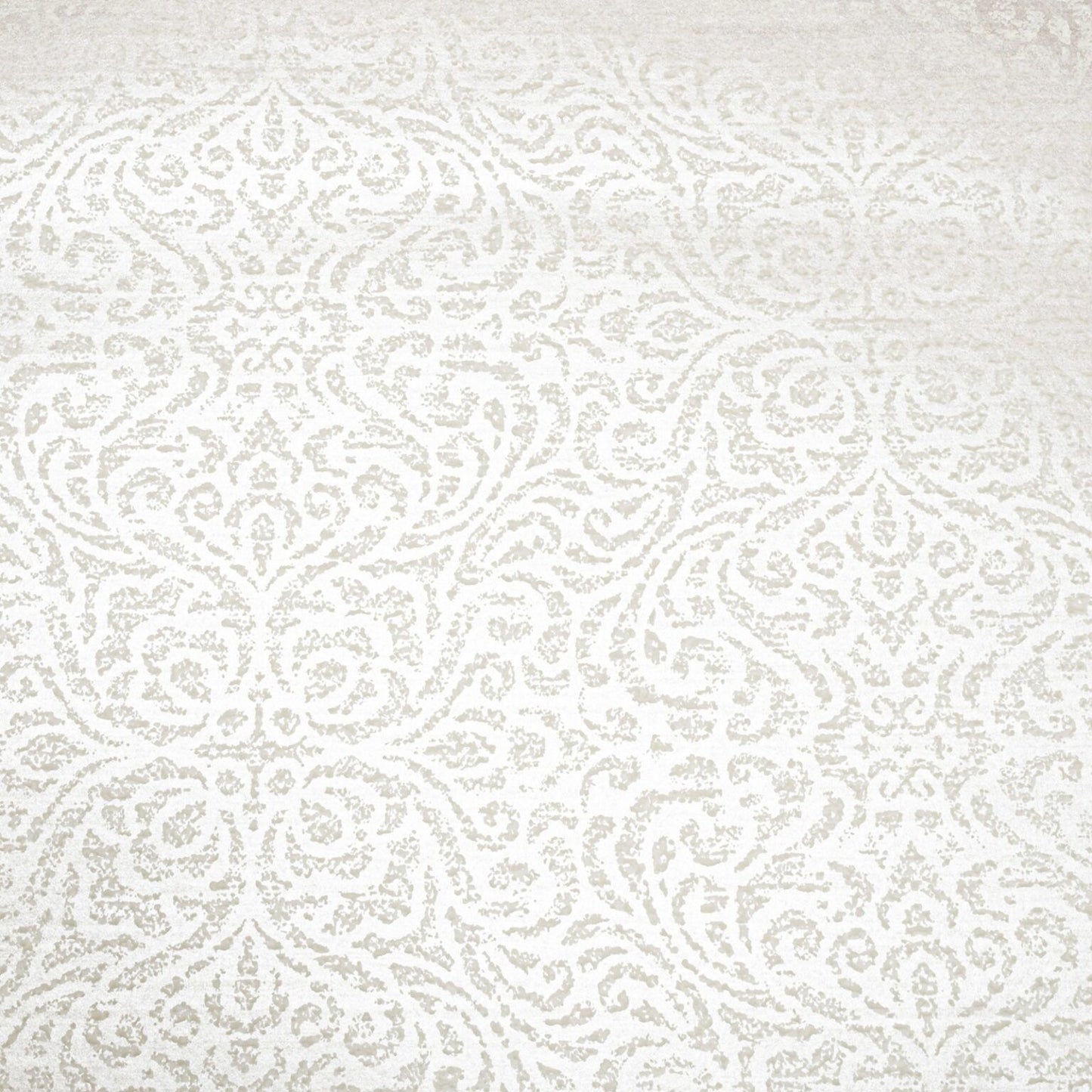 Taupe Metallic Damask Floral Textured Wallpaper close up showing intricate medallion pattern