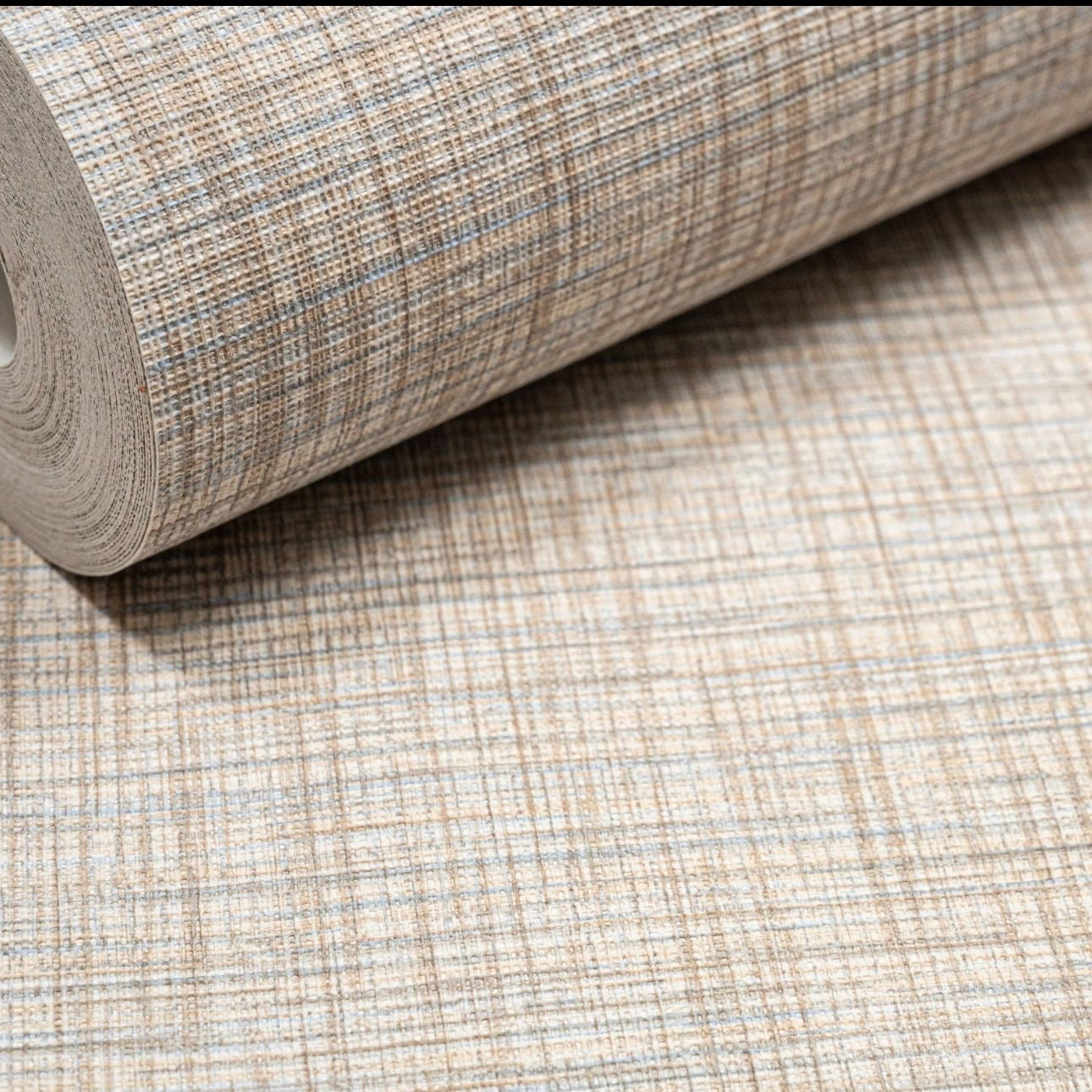 Linen Texture Grasscloth Fabric Effect Wallpaper - Neutral