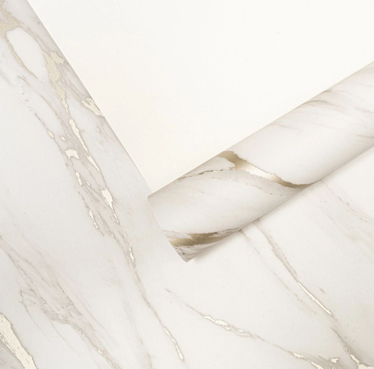 Realistic Marble Effect Metallic Shimmer Smooth Wallpaper Feature Wall Natural