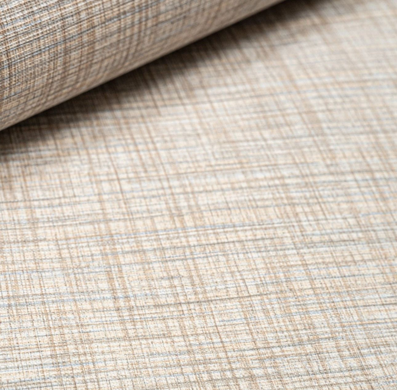 Linen Texture Grasscloth Fabric Effect Wallpaper - Neutral