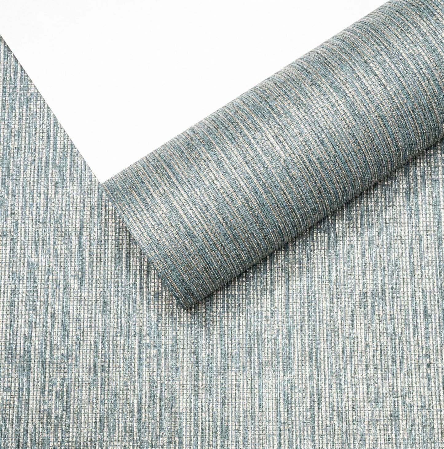 Plain Blue Gold Metallic Shimmer Textured Wallpaper