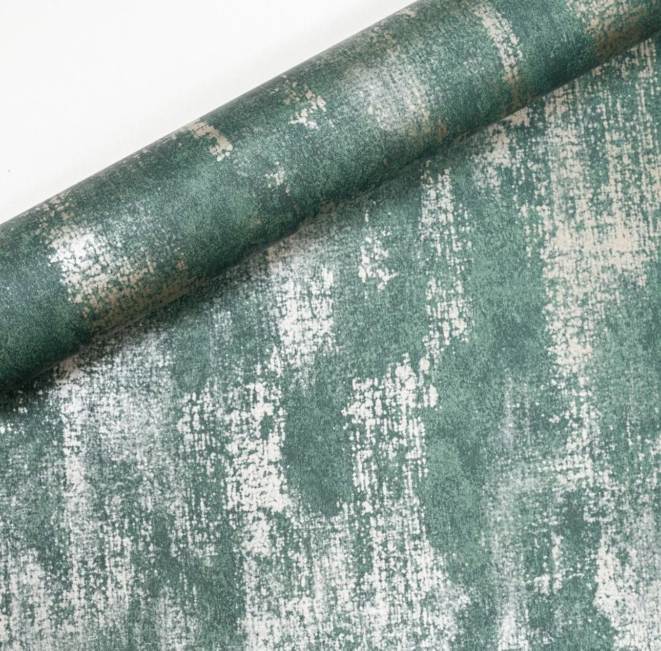 Green Copper Industrial Concrete Effect Wallpaper