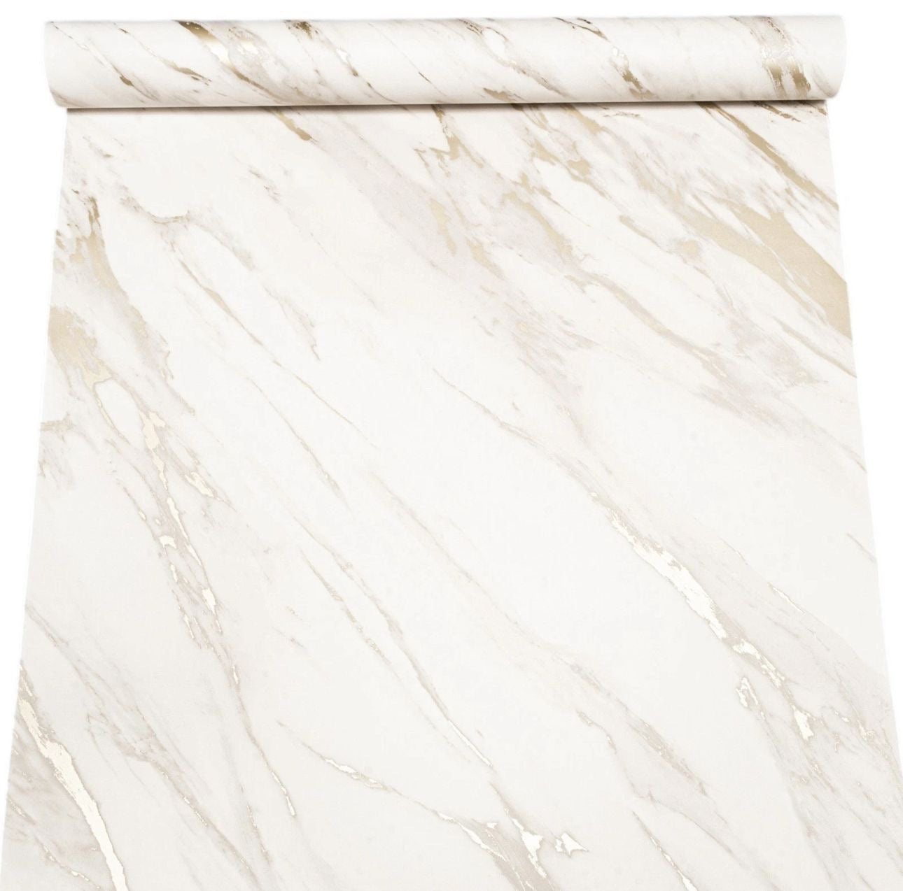 Realistic Marble Effect Metallic Shimmer Smooth Wallpaper Feature Wall Natural