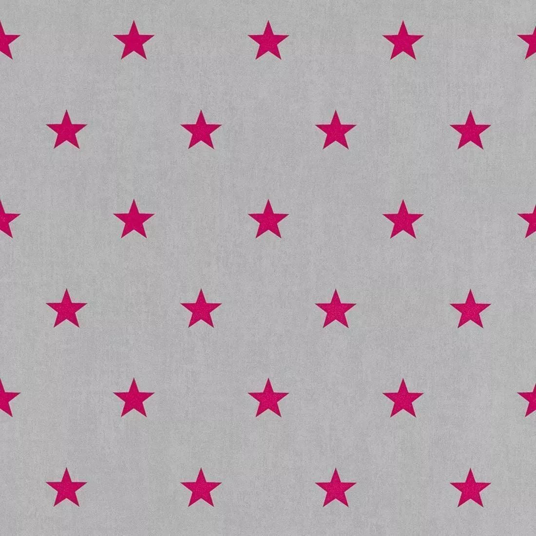 Grey and Pink Stars Wallpaper