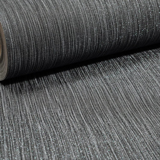 Black textured glitter wallpaper