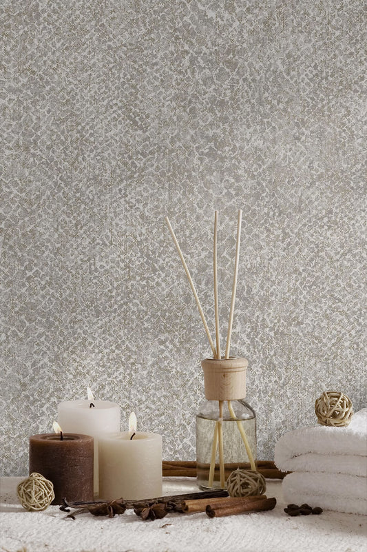 Boa Grey Animal Print Wallpaper