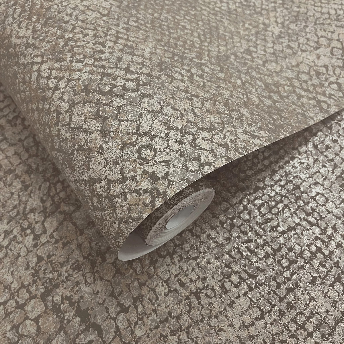 Boa Taupe Animal Print Wallpaper