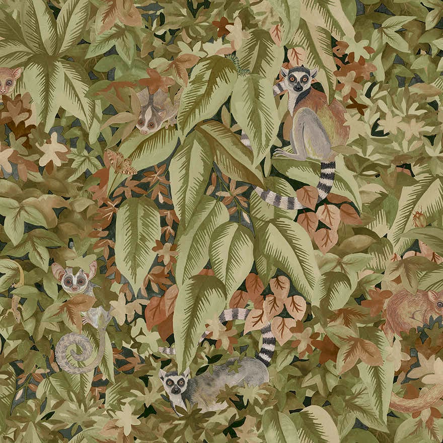 Comoros Rust/Green Wallpaper