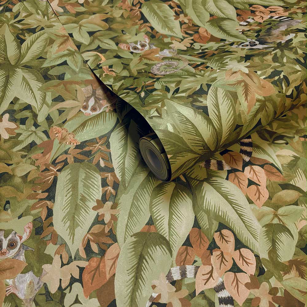 Comoros Rust/Green Wallpaper