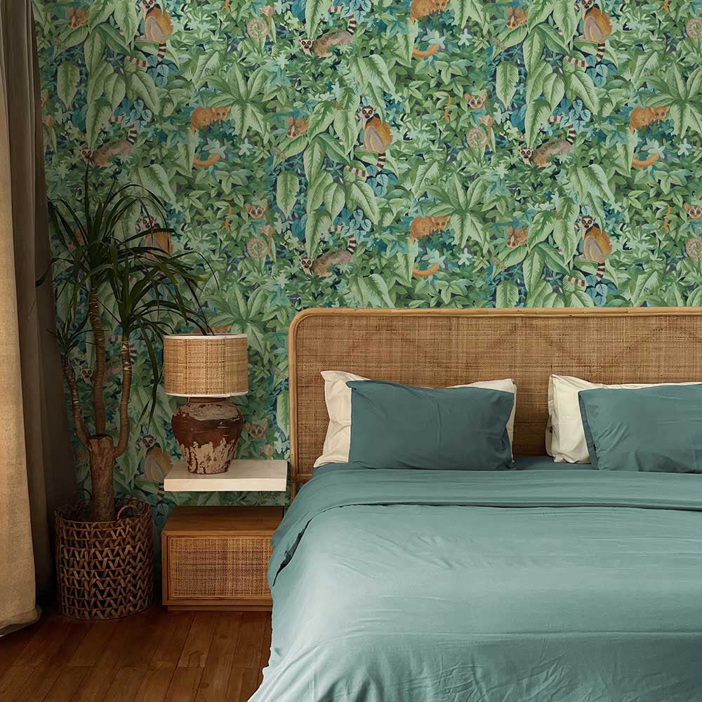Comoros Aqua/Green Wallpaper