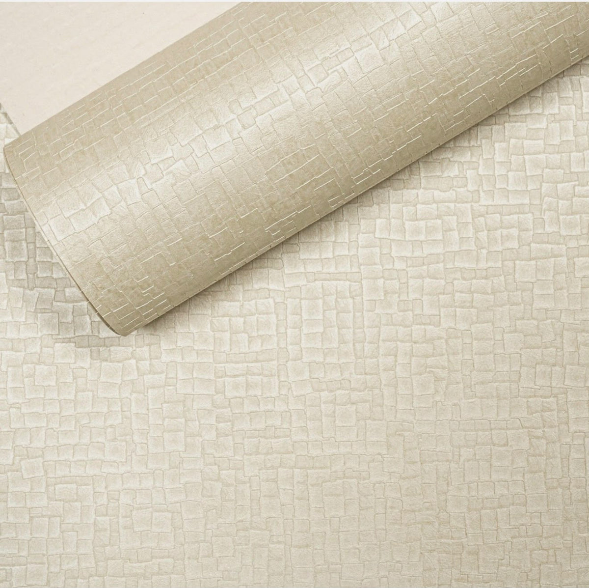 Cream Wallpaper - Textured Animal Skin Effect