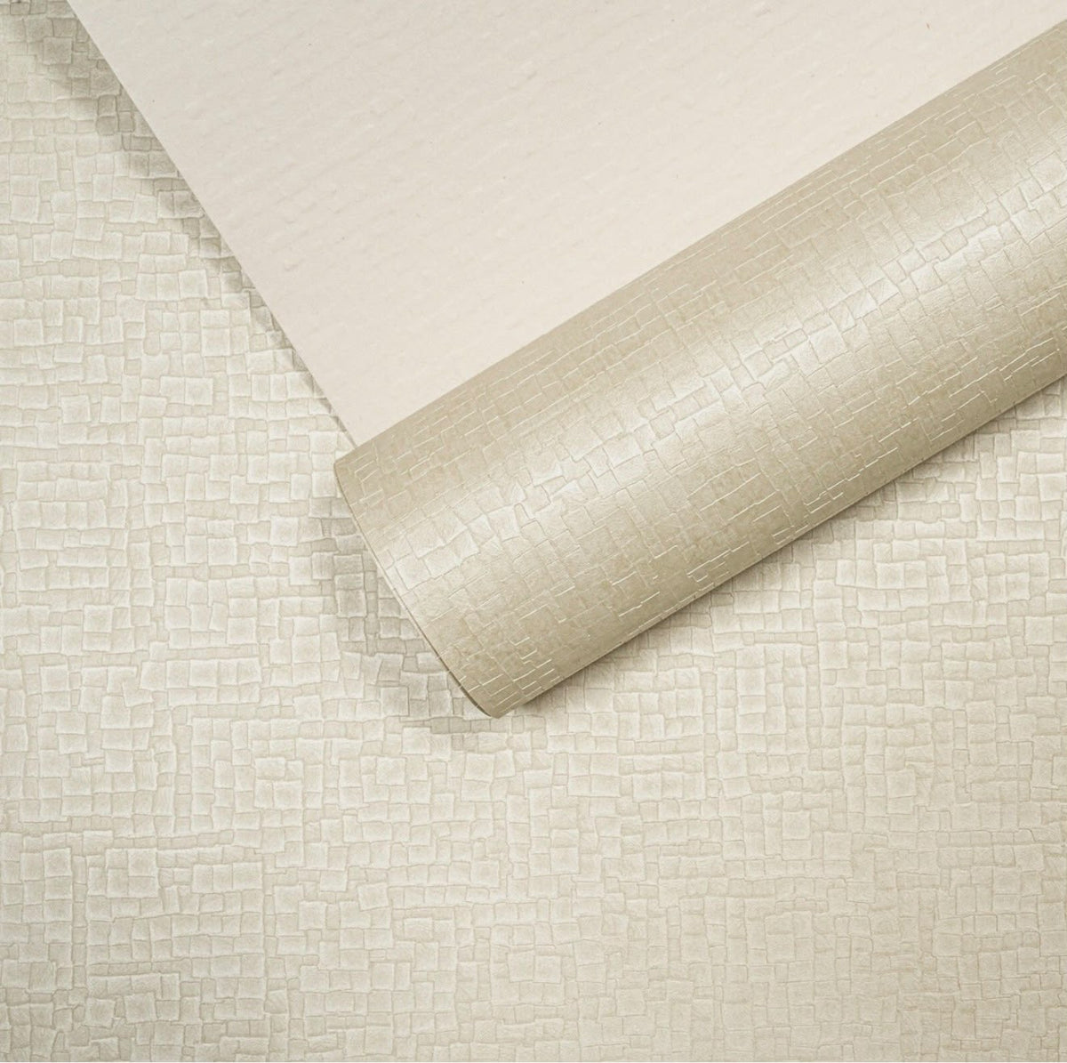 Cream Wallpaper - Textured Animal Skin Effect