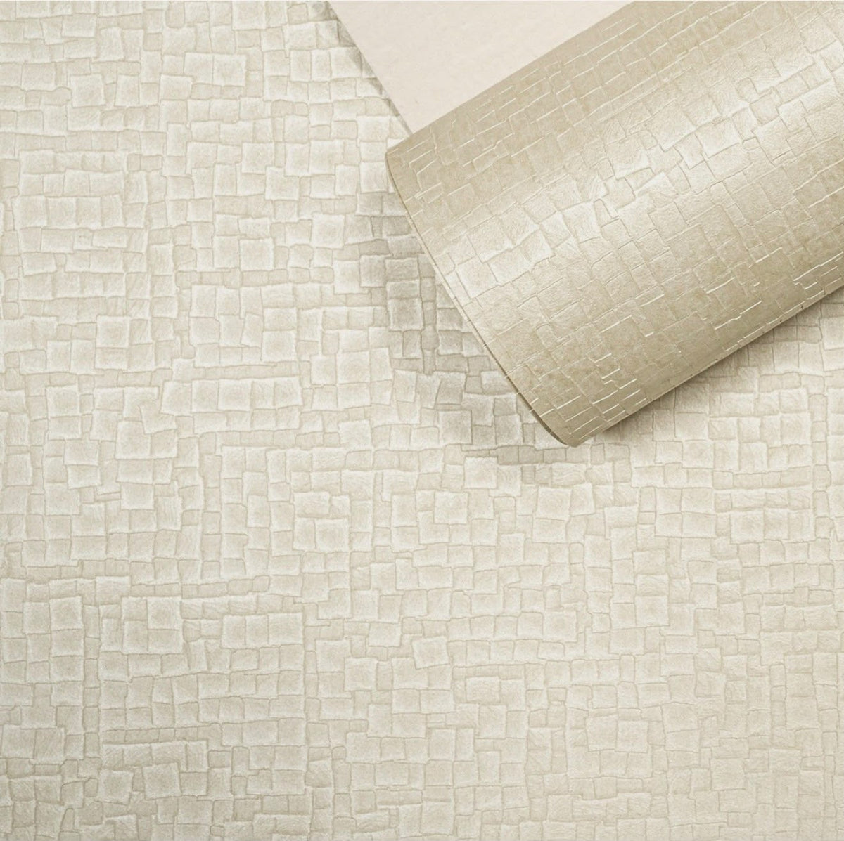 Cream Wallpaper - Textured Animal Skin Effect