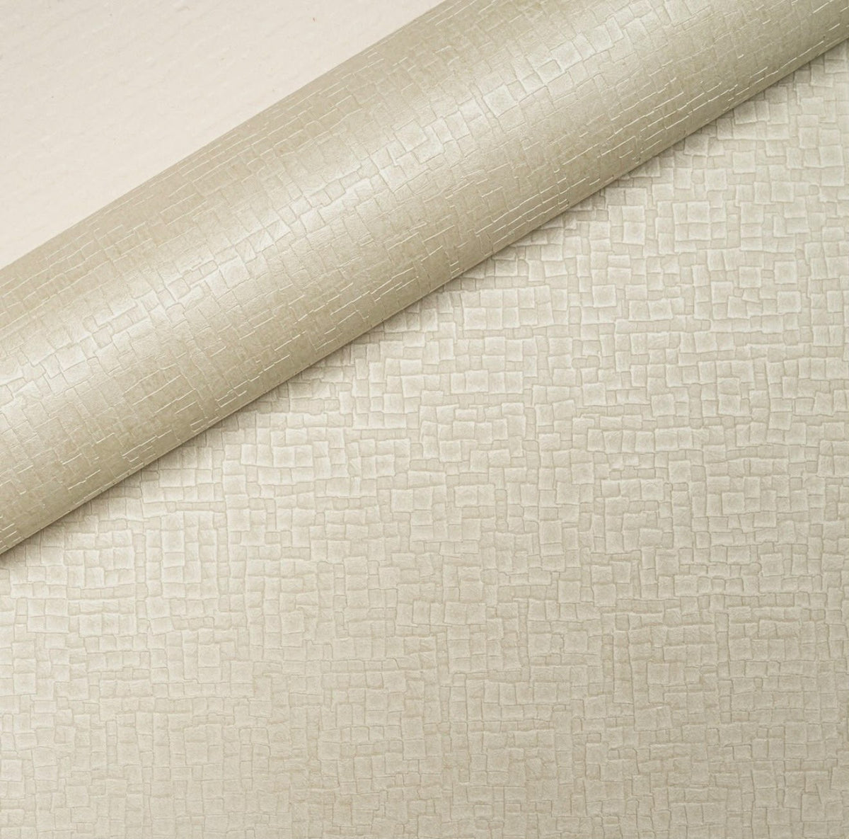 Cream Wallpaper - Textured Animal Skin Effect