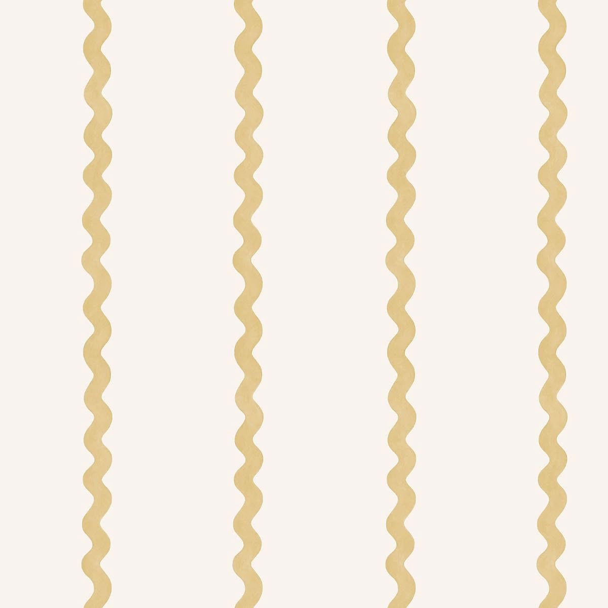 Do the Wiggle Stripe Wallpaper - Ochre