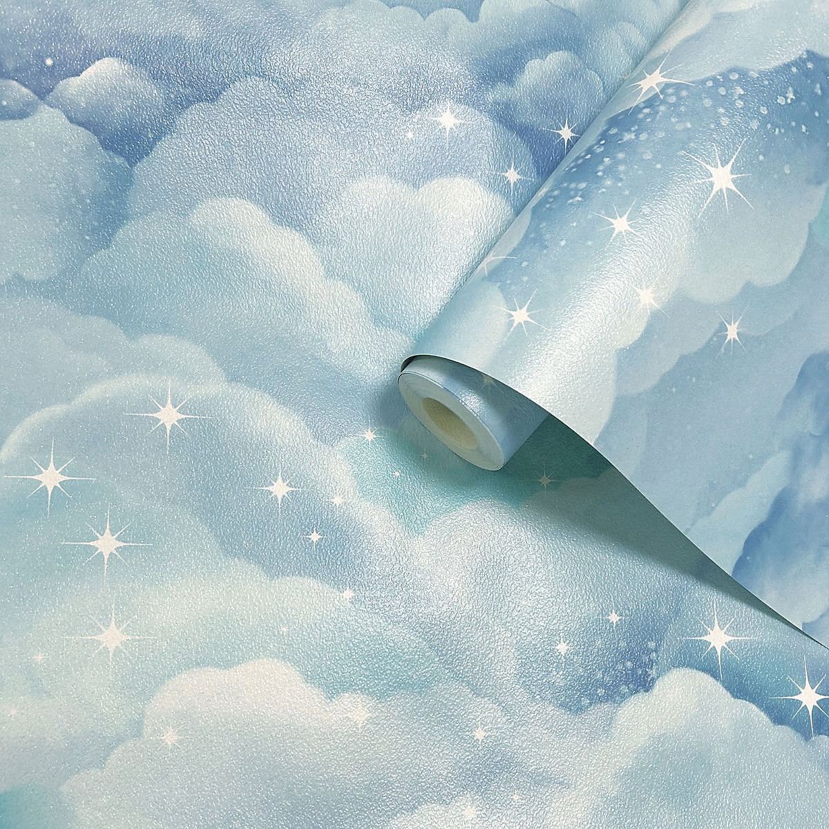 Dreamland Aqua Wallpaper - Aqua Blue