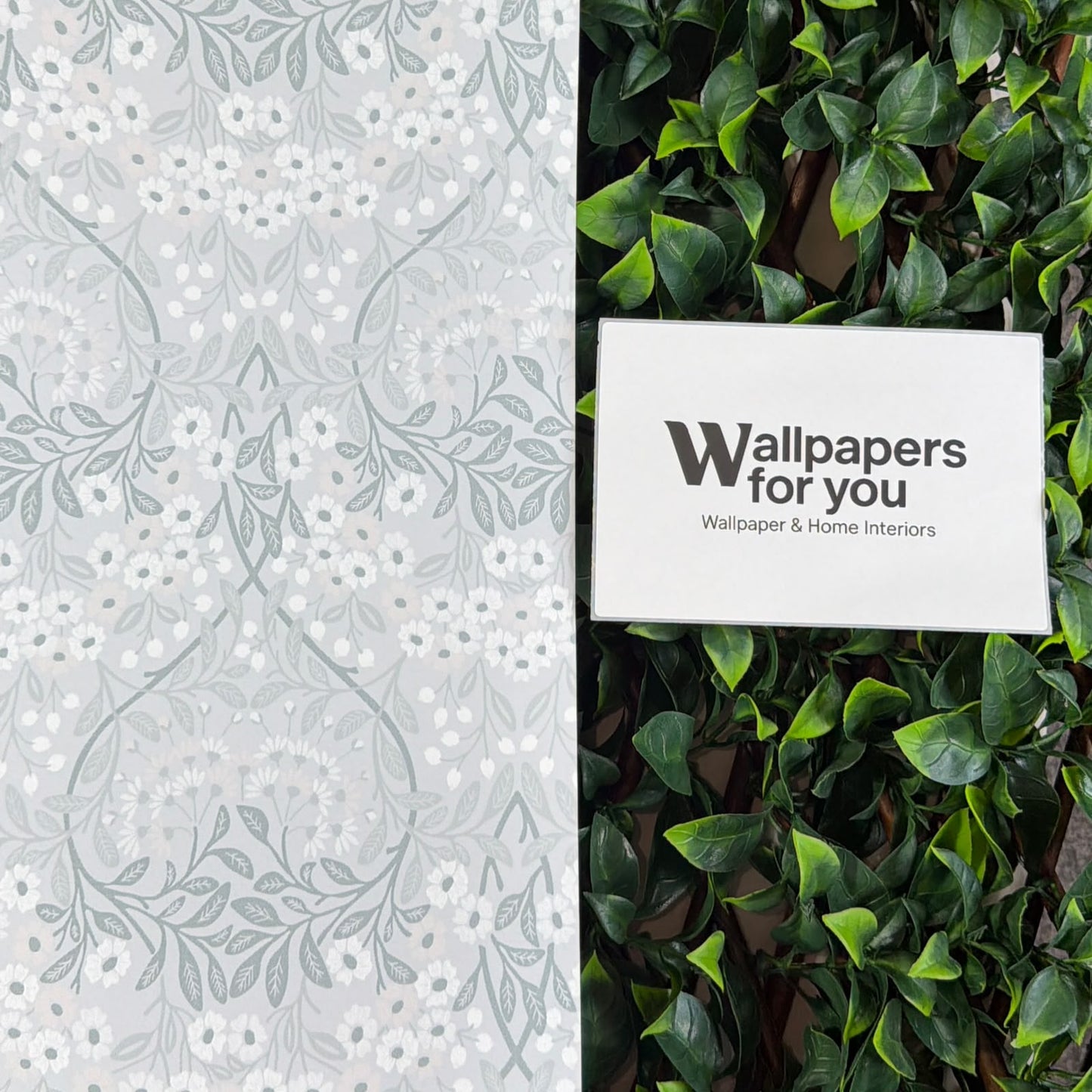 Grey Floral Wallpaper