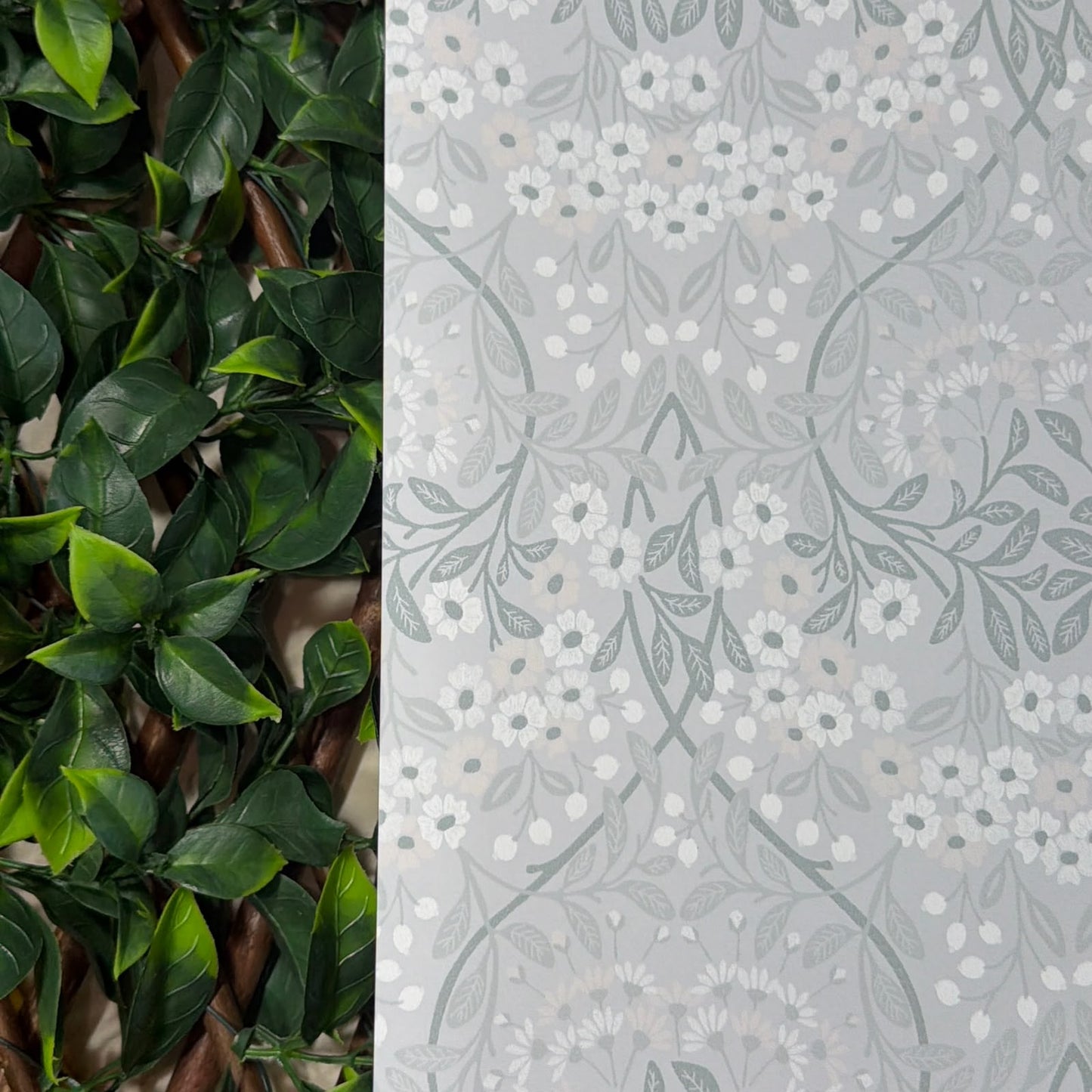 Grey Floral Wallpaper