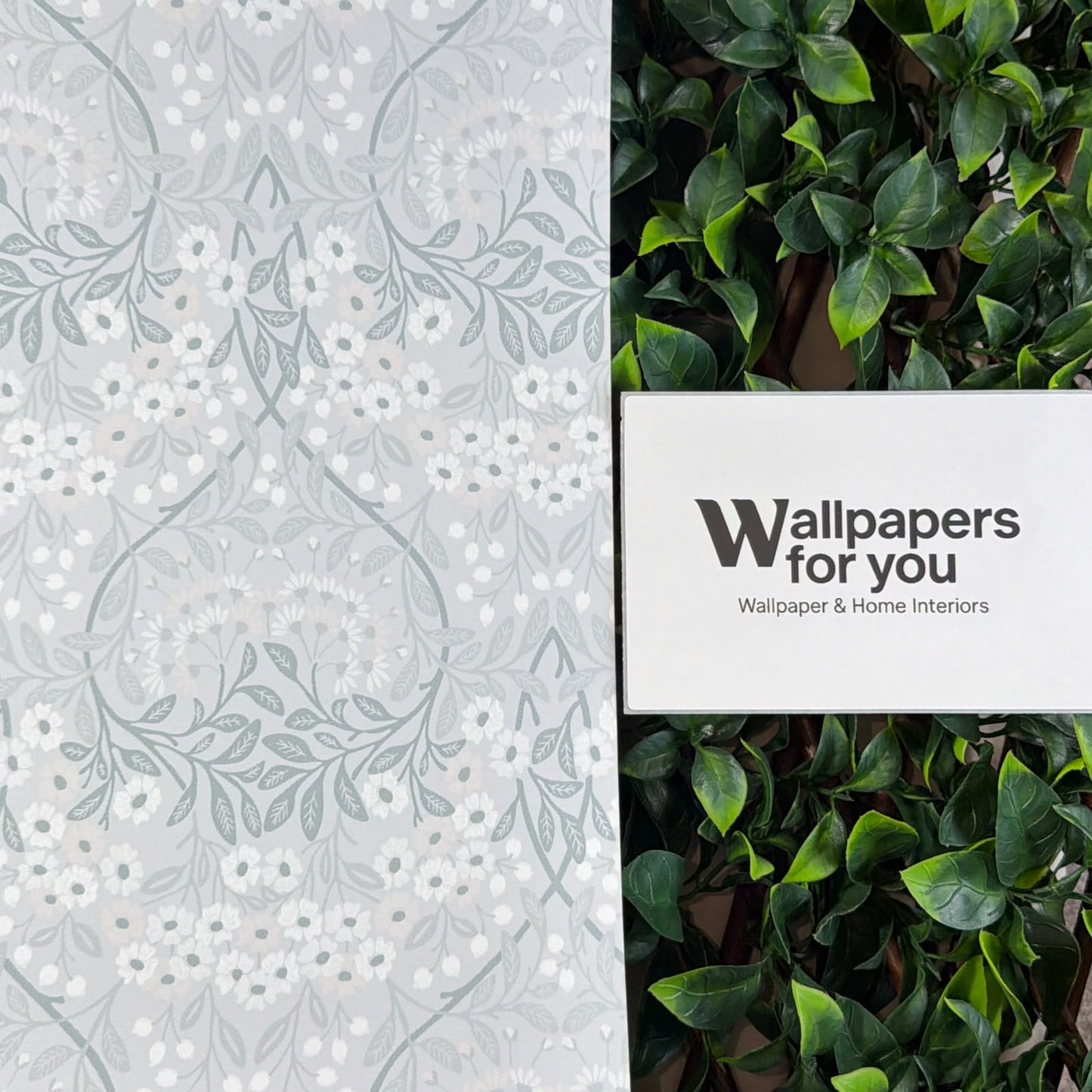 Grey Floral Wallpaper