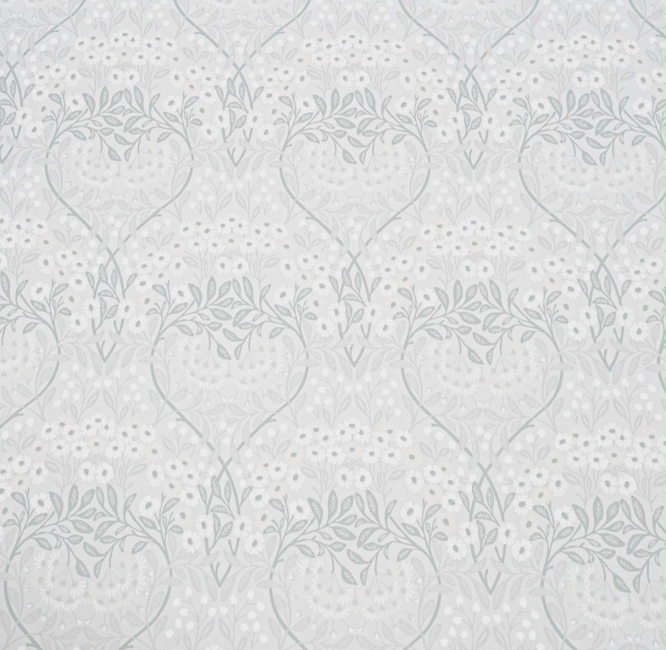 Grey Floral Wallpaper