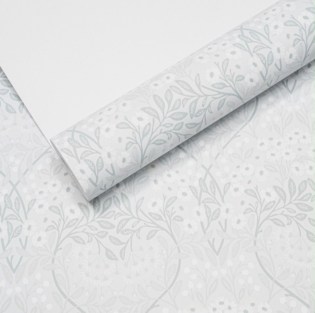 Grey Floral Wallpaper