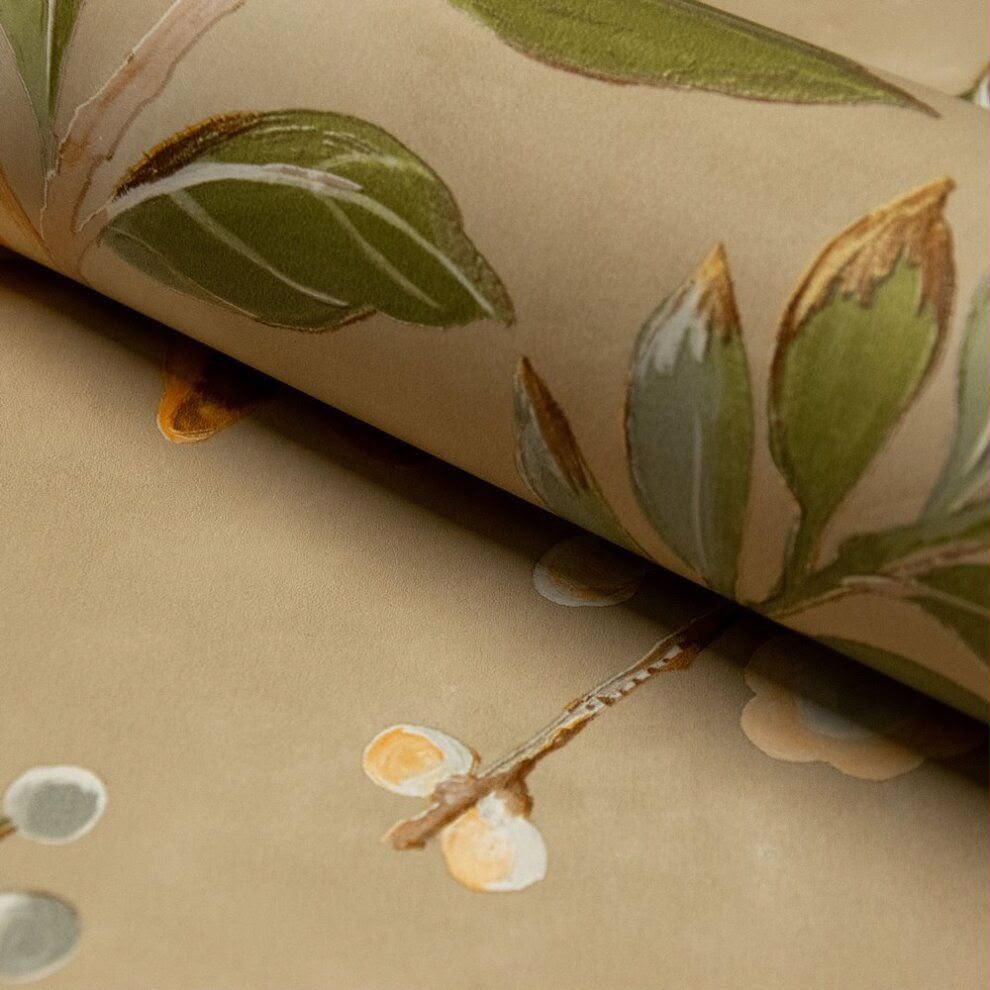 Lola Yellow Floral Wallpaper