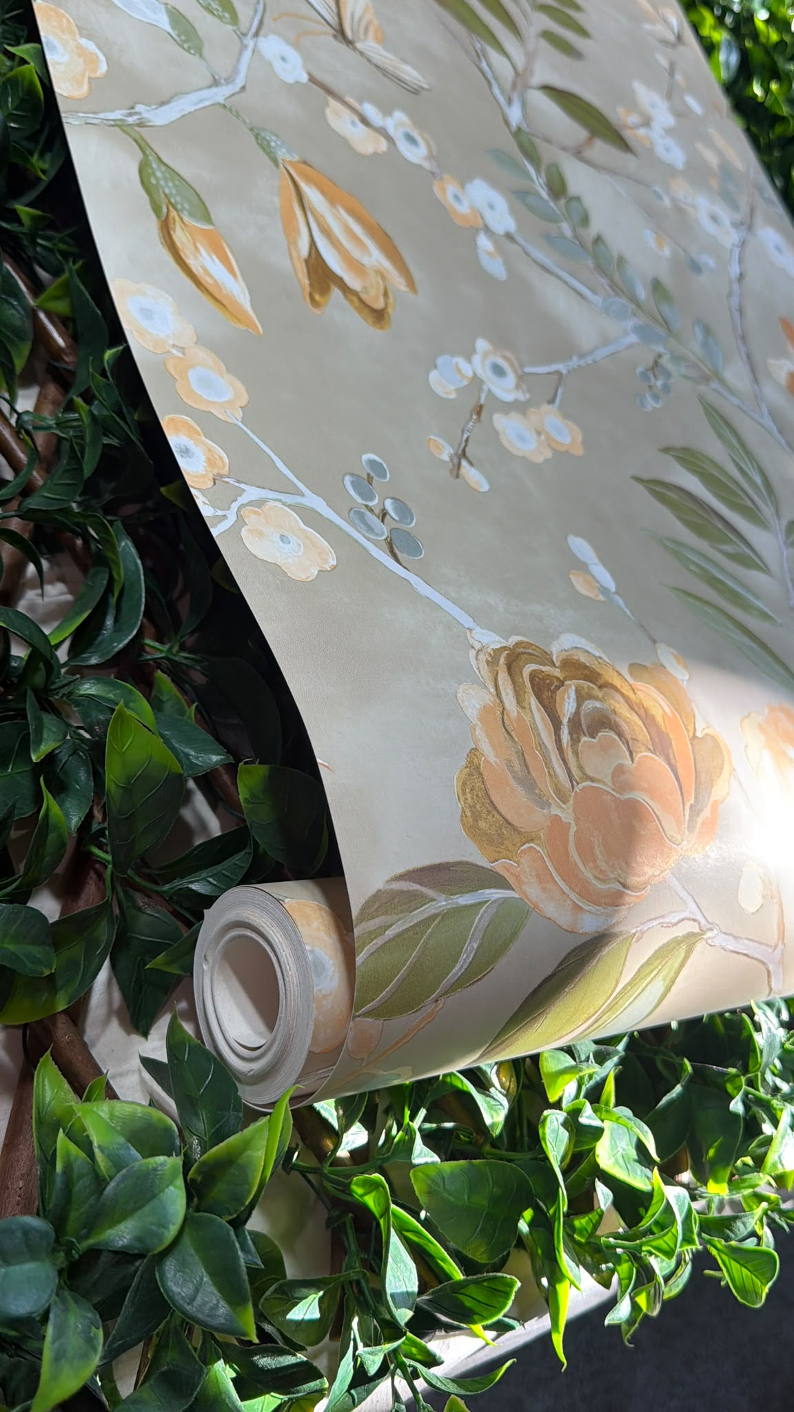 Lola Yellow Floral Wallpaper