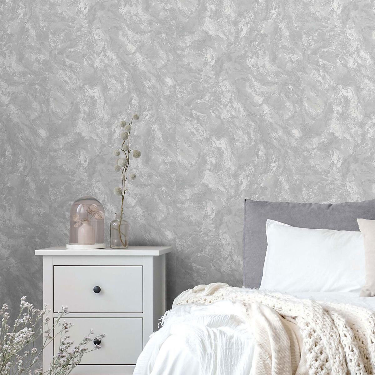 Marble Bead Grey Wallpaper