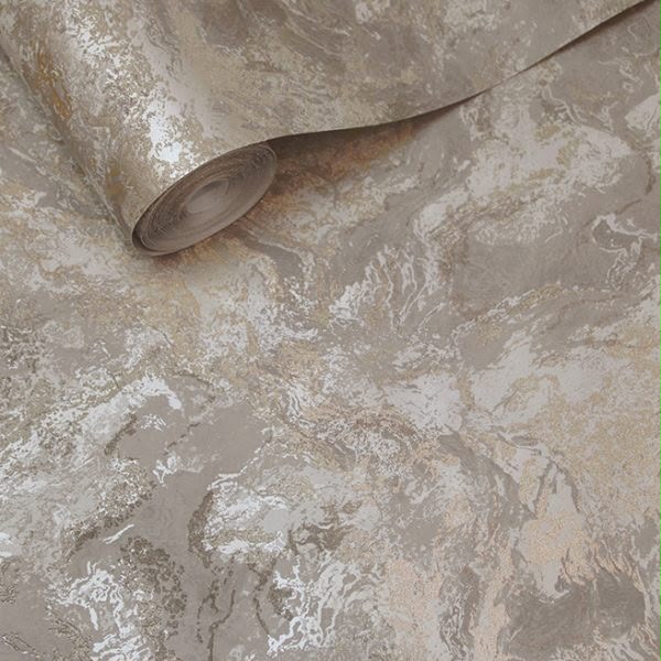 Marble Bead Taupe Textured Wallpaper