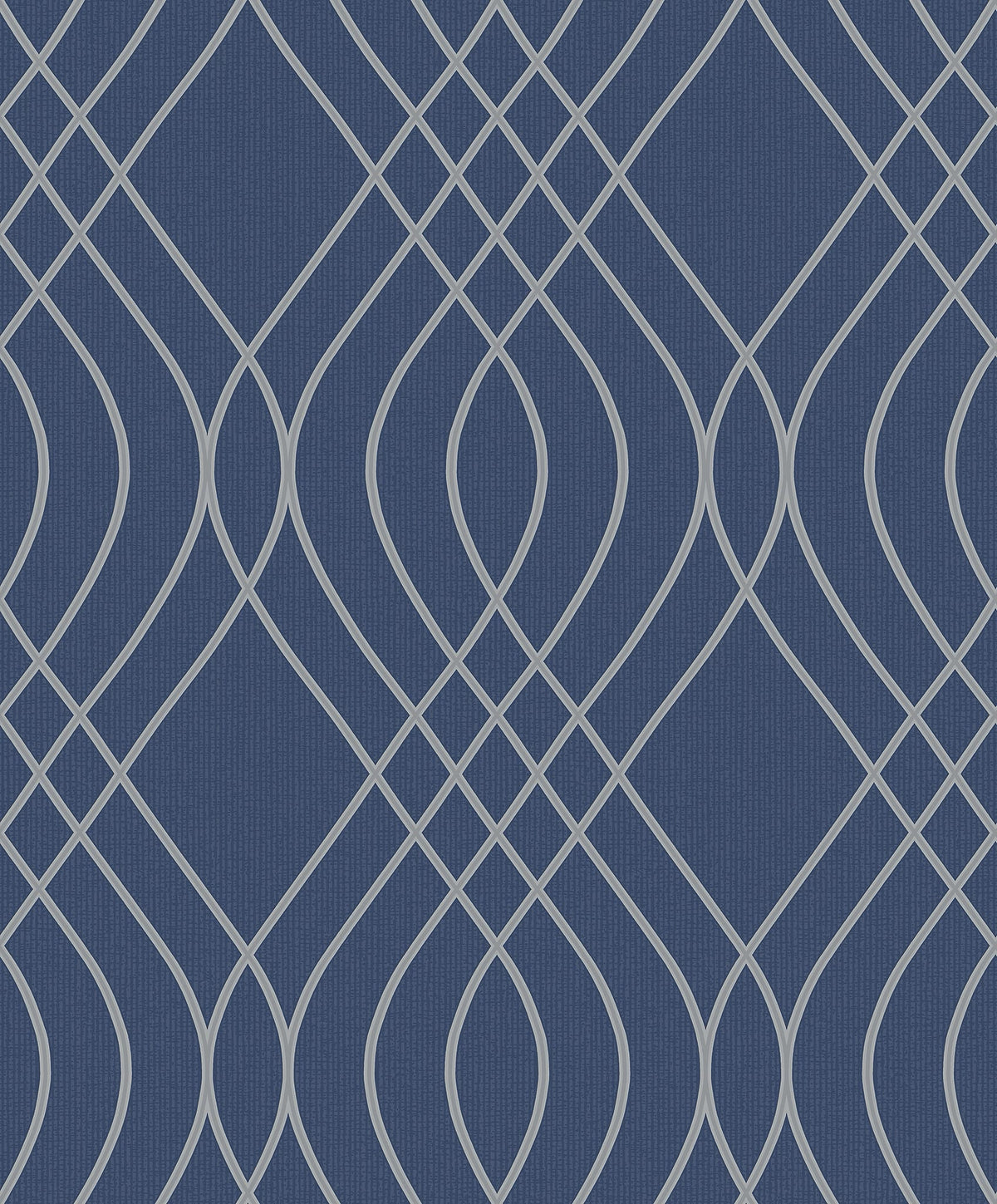 Mavi Deep Blue Geometric Blown Vinyl Wallpaper