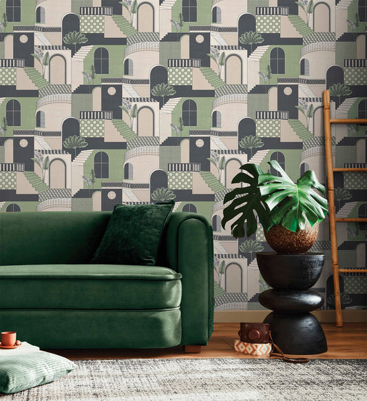 Medina Green Wallpaper