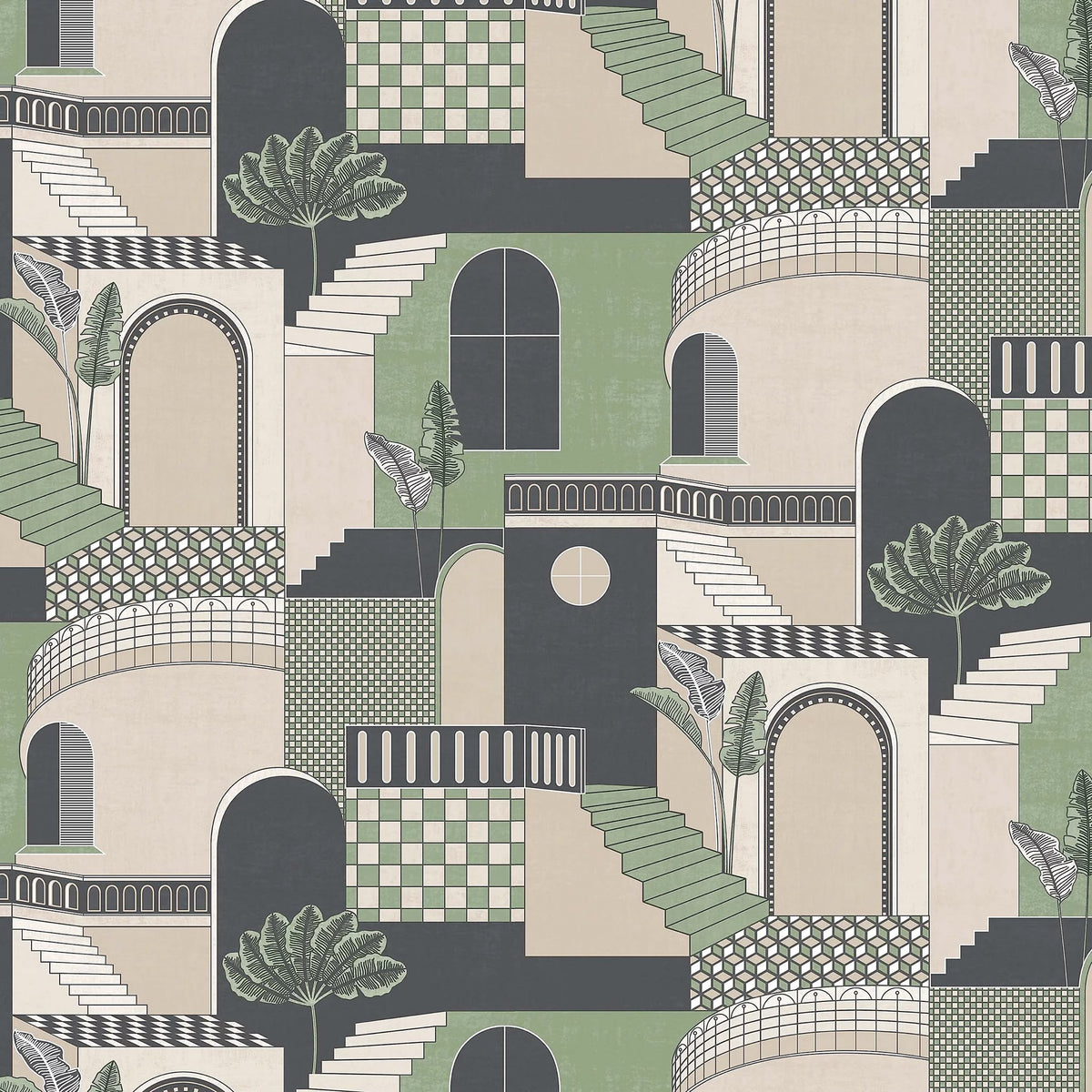 Medina Green Wallpaper