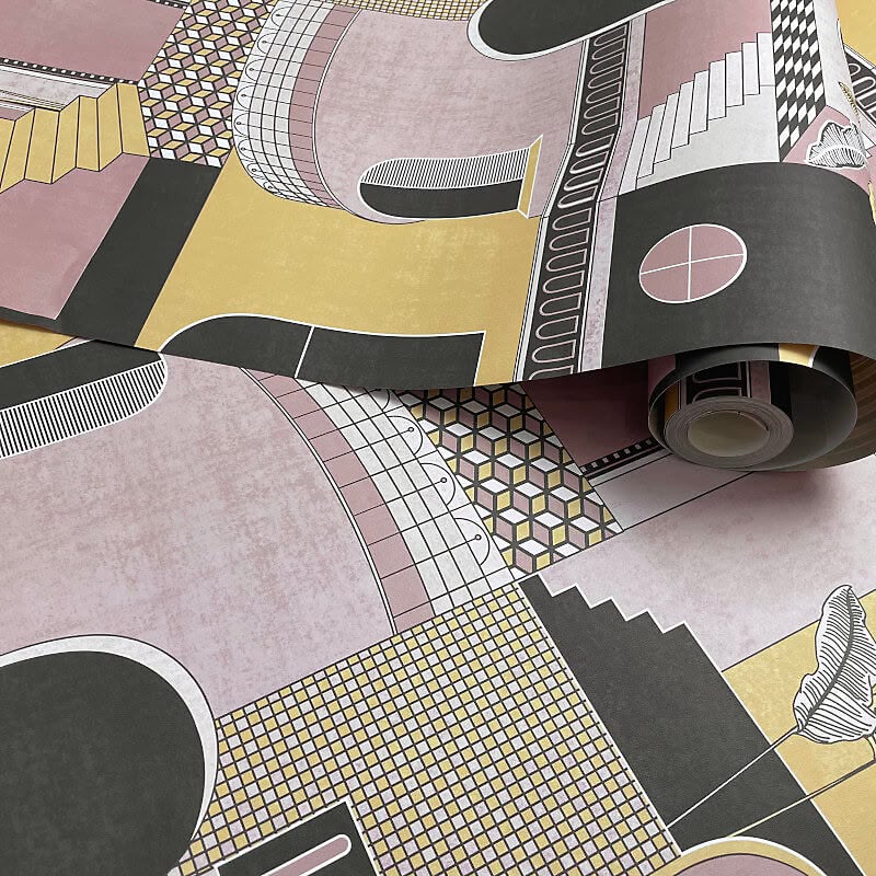Medina pink & yellow Wallpaper