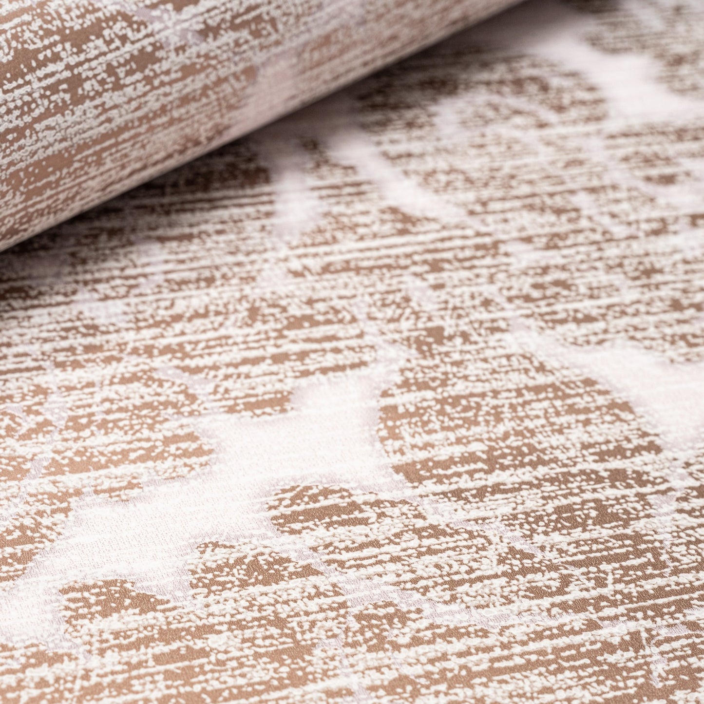 Rose Gold Damask Wallpaper close up detail showing distressed textured pattern