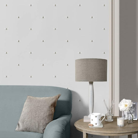 Plain Grey Bee Wallpaper