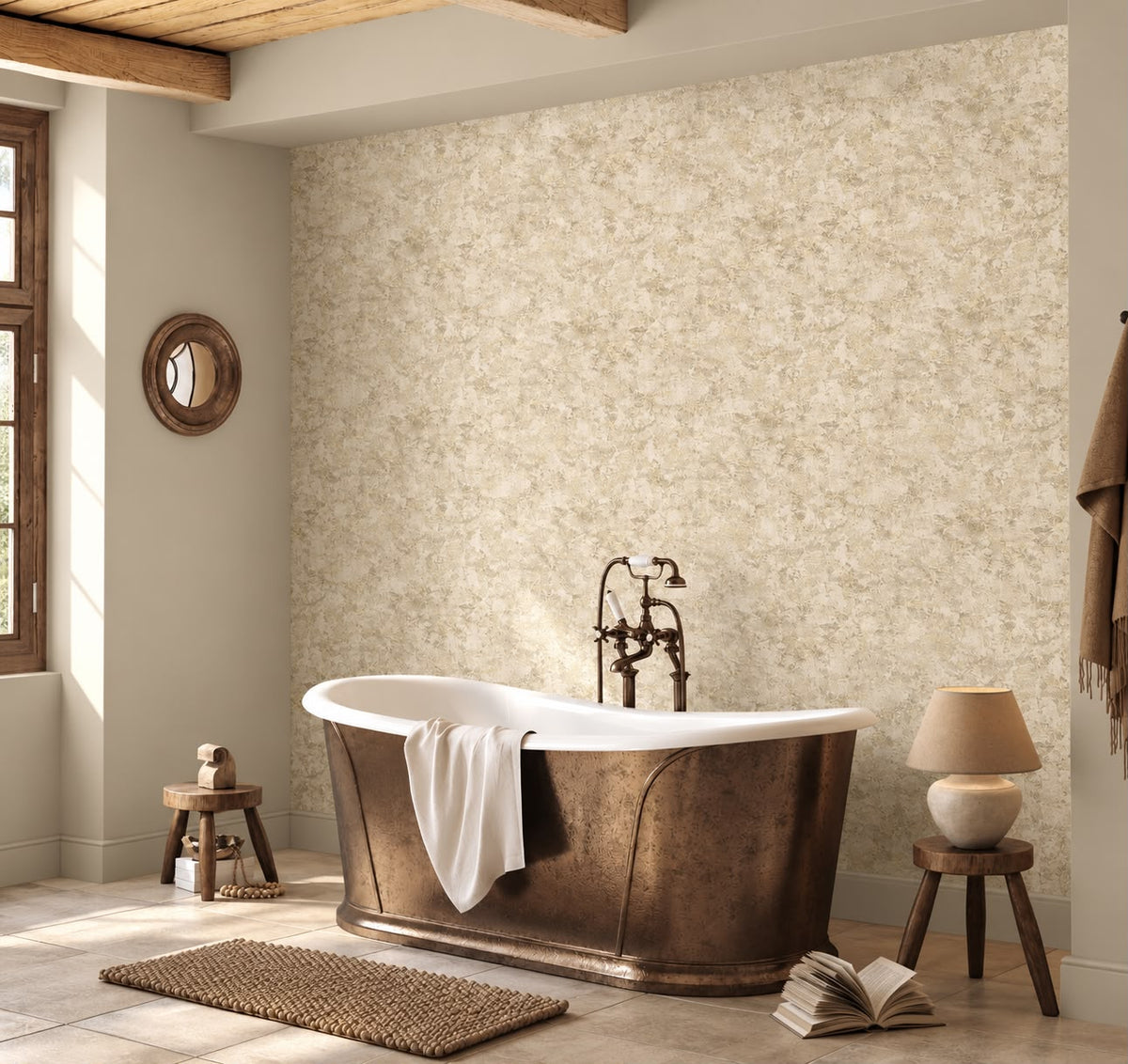Pyrite Cream Wallpaper