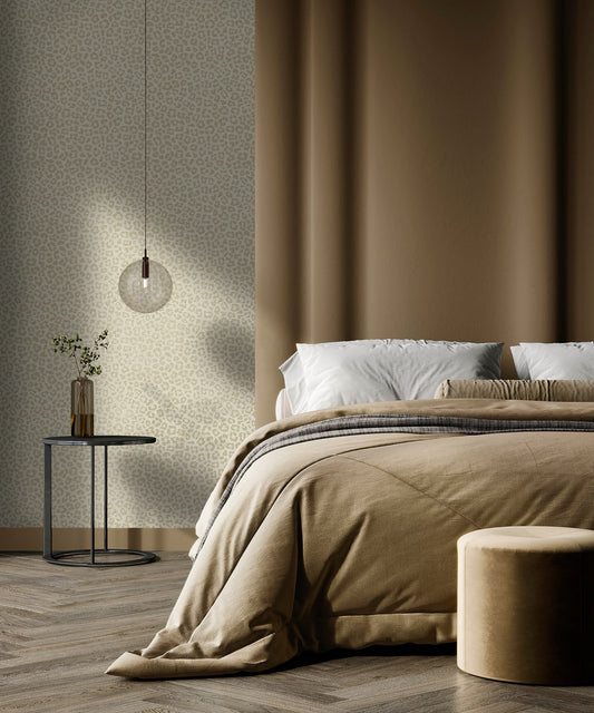 Sunda Cream Leopard Wallpaper
