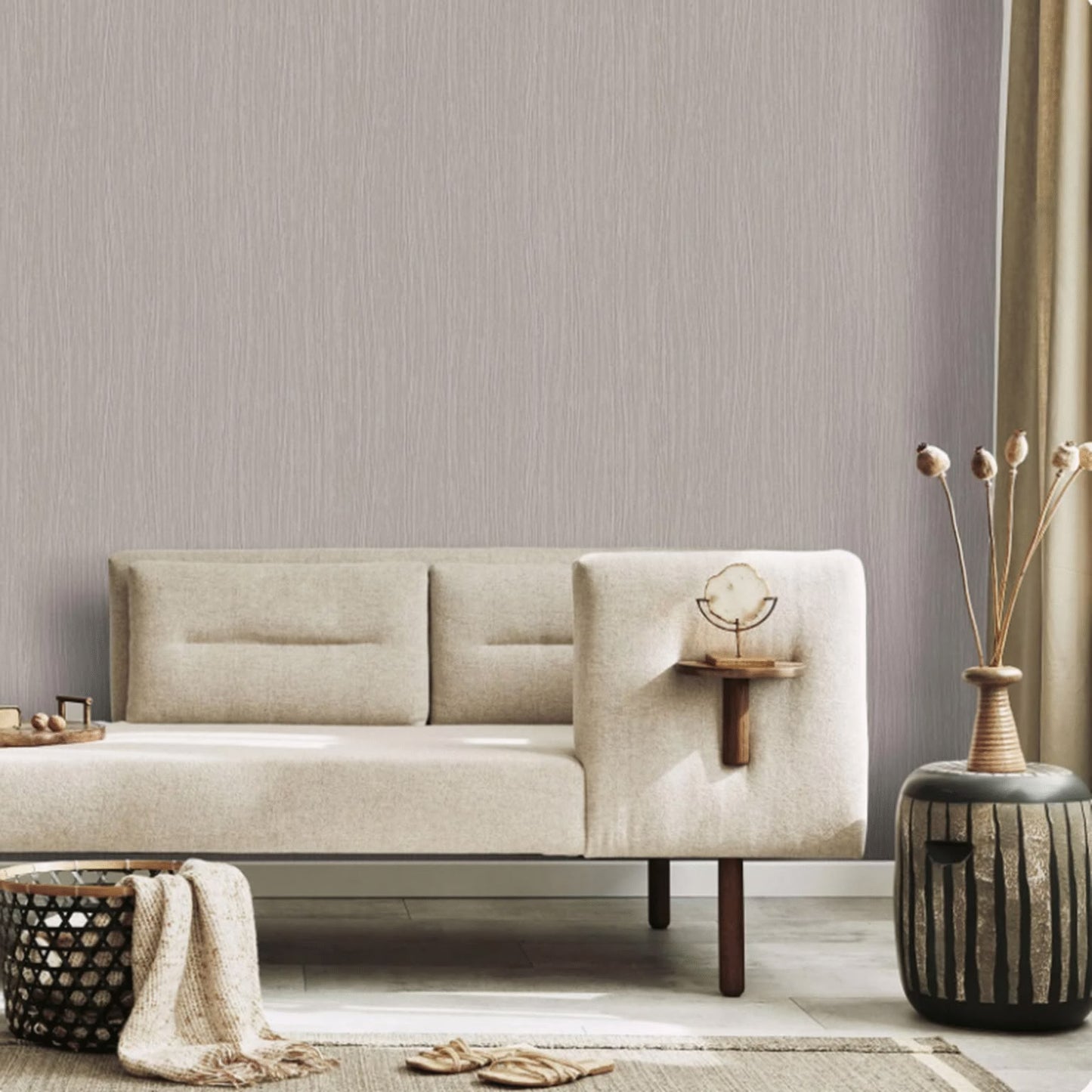 Taupe Shimmer Wallpaper