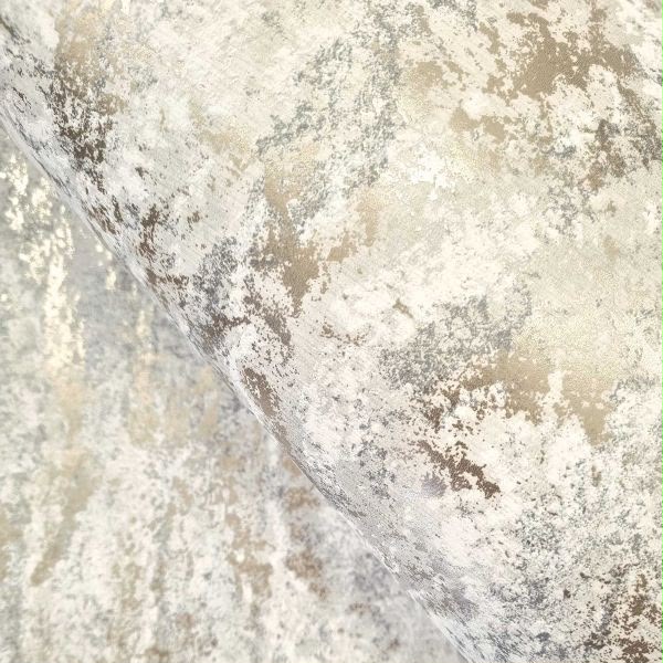 Tinos Textured Stone Effect Wallpaper in Dove Grey