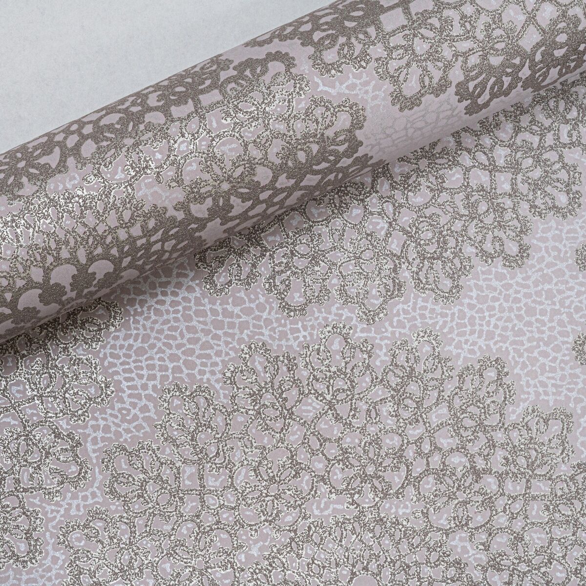Mandala Heather - glistening Taupe Wallpaper
