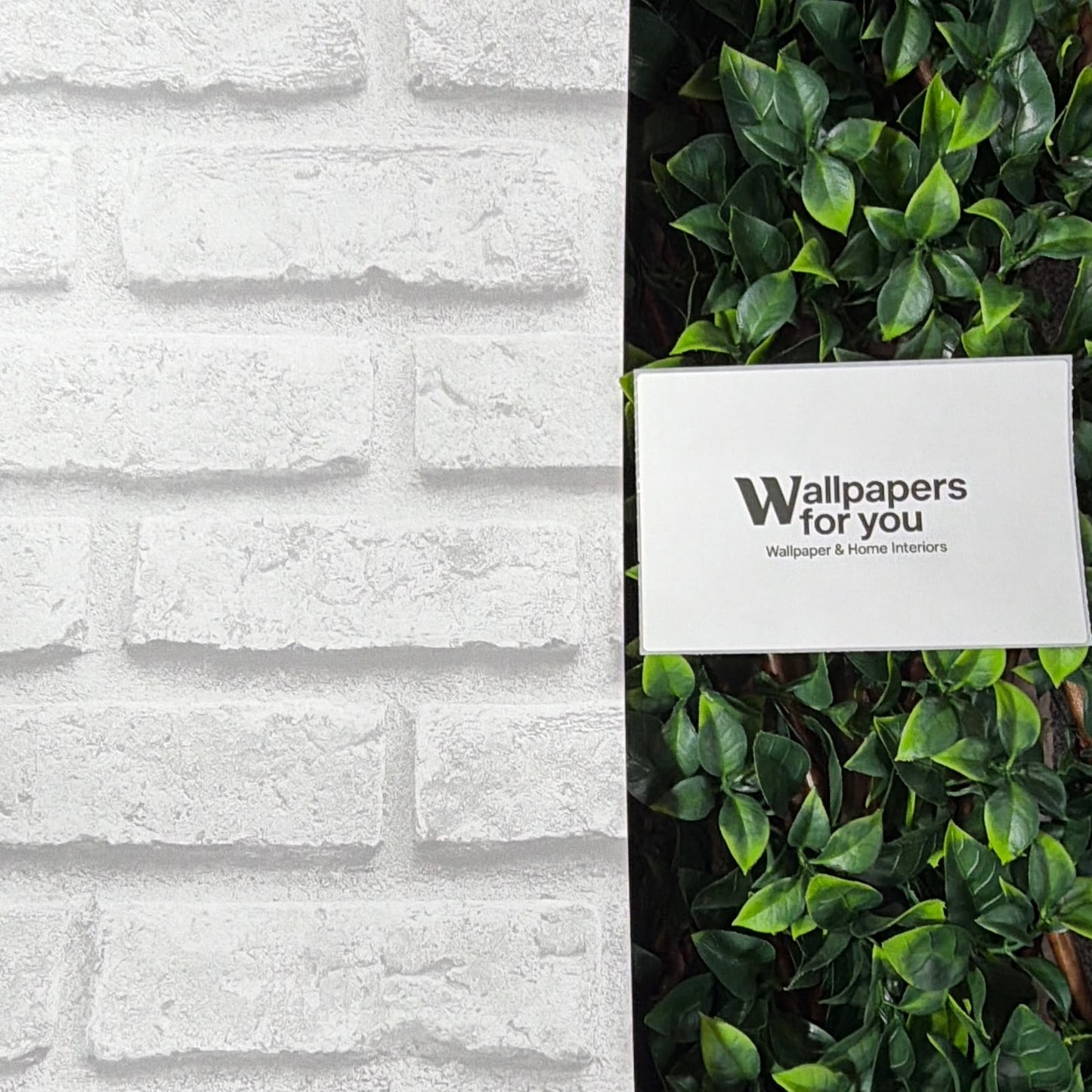 White 3D Brick Realistic Painted Effect Wallpaper