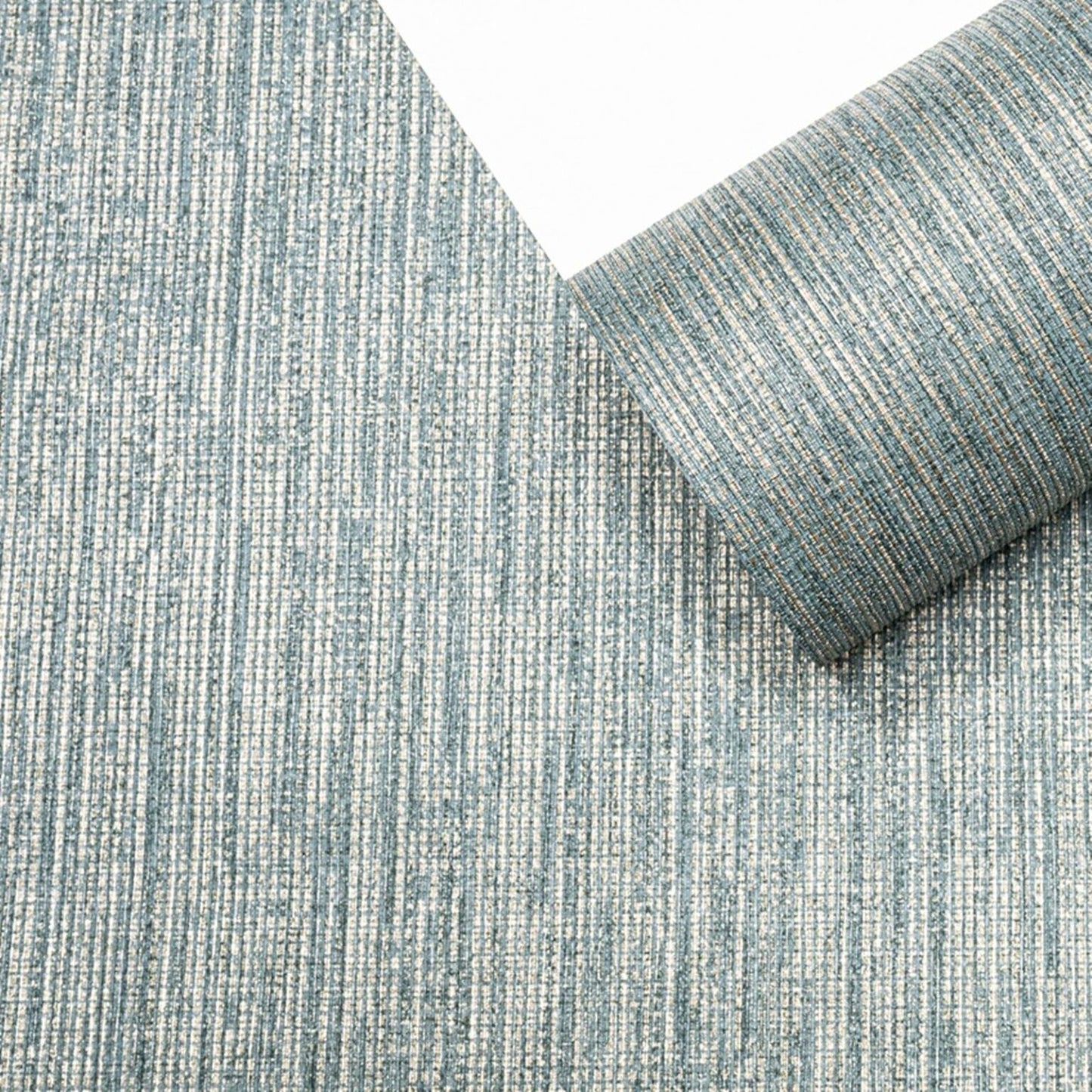 Plain Blue Gold Metallic Shimmer Textured Wallpaper
