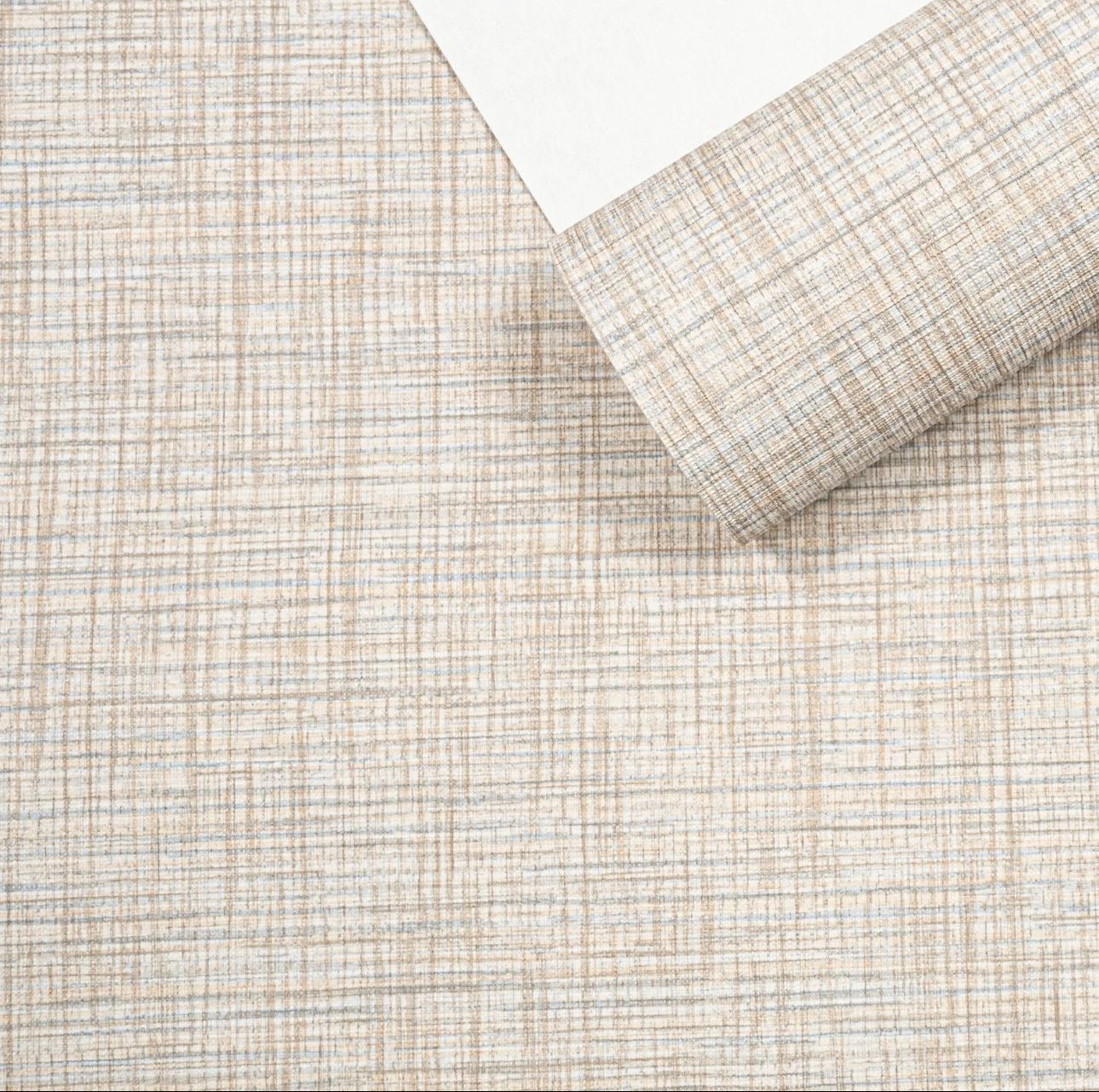 Linen Texture Grasscloth Fabric Effect Wallpaper - Neutral