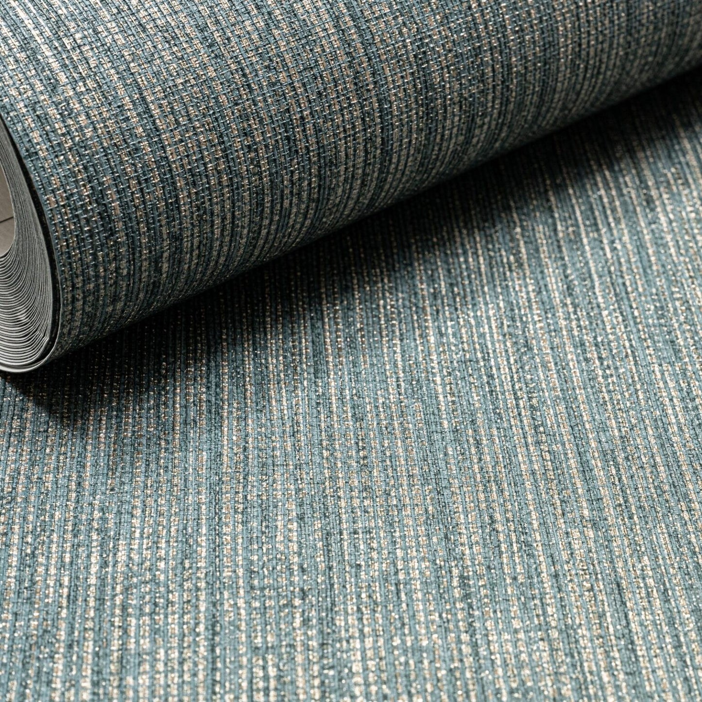 Plain Blue Gold Metallic Shimmer Textured Wallpaper