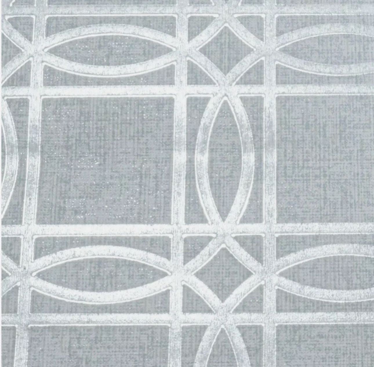 Metallic Glimmering Silver Geometric