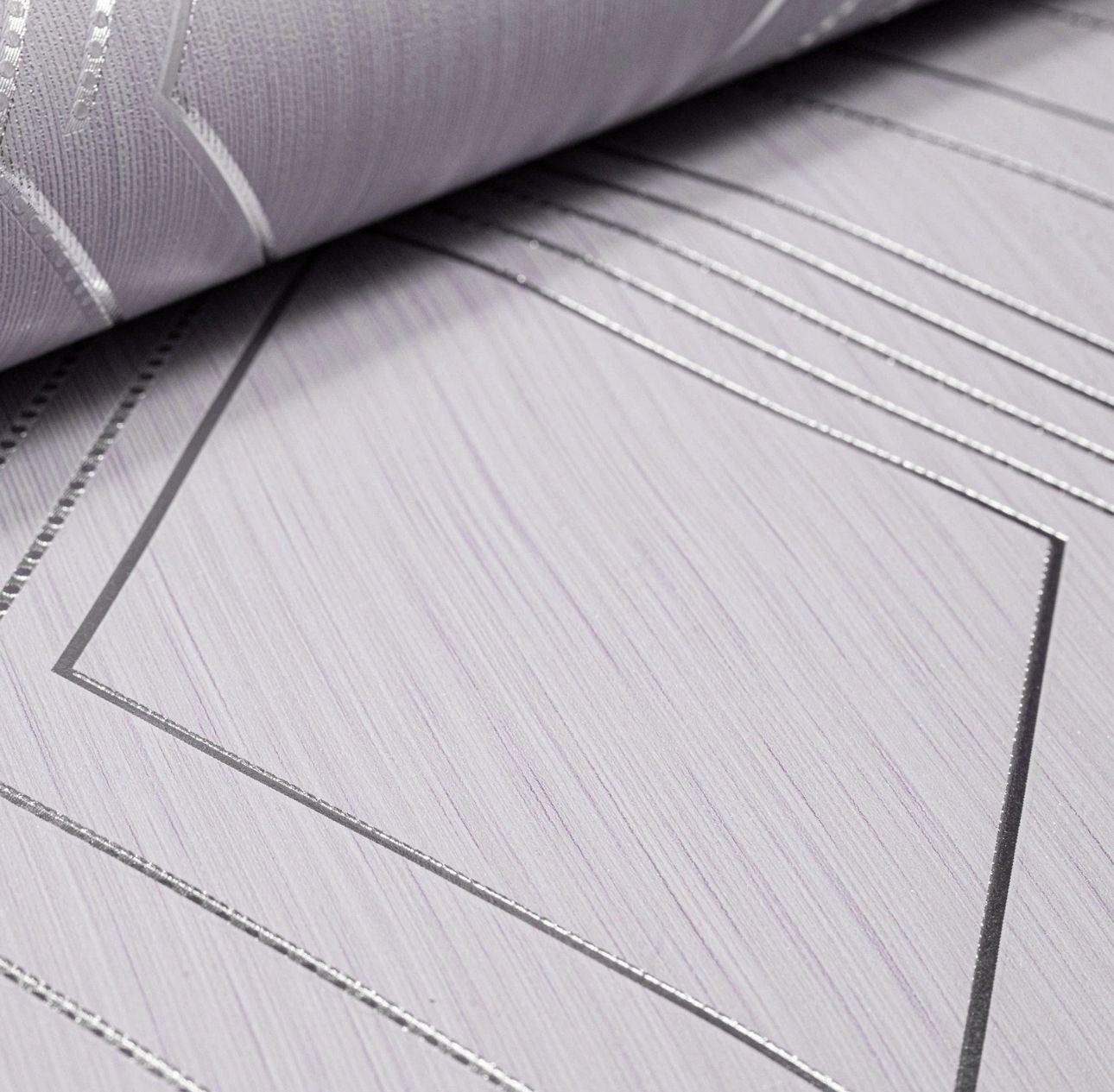 Lilac/Blush Geometric Textured Heavyweight Thick Vinyl Wallpaper