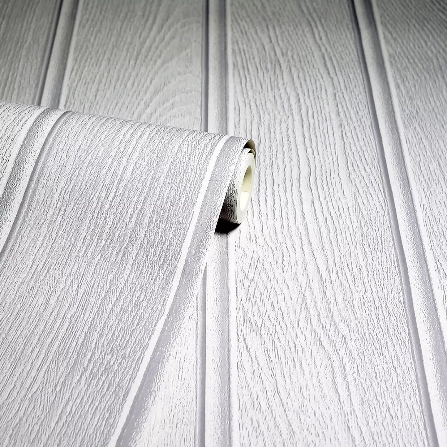Tongue & Groove Effect Wallpaper - Grey