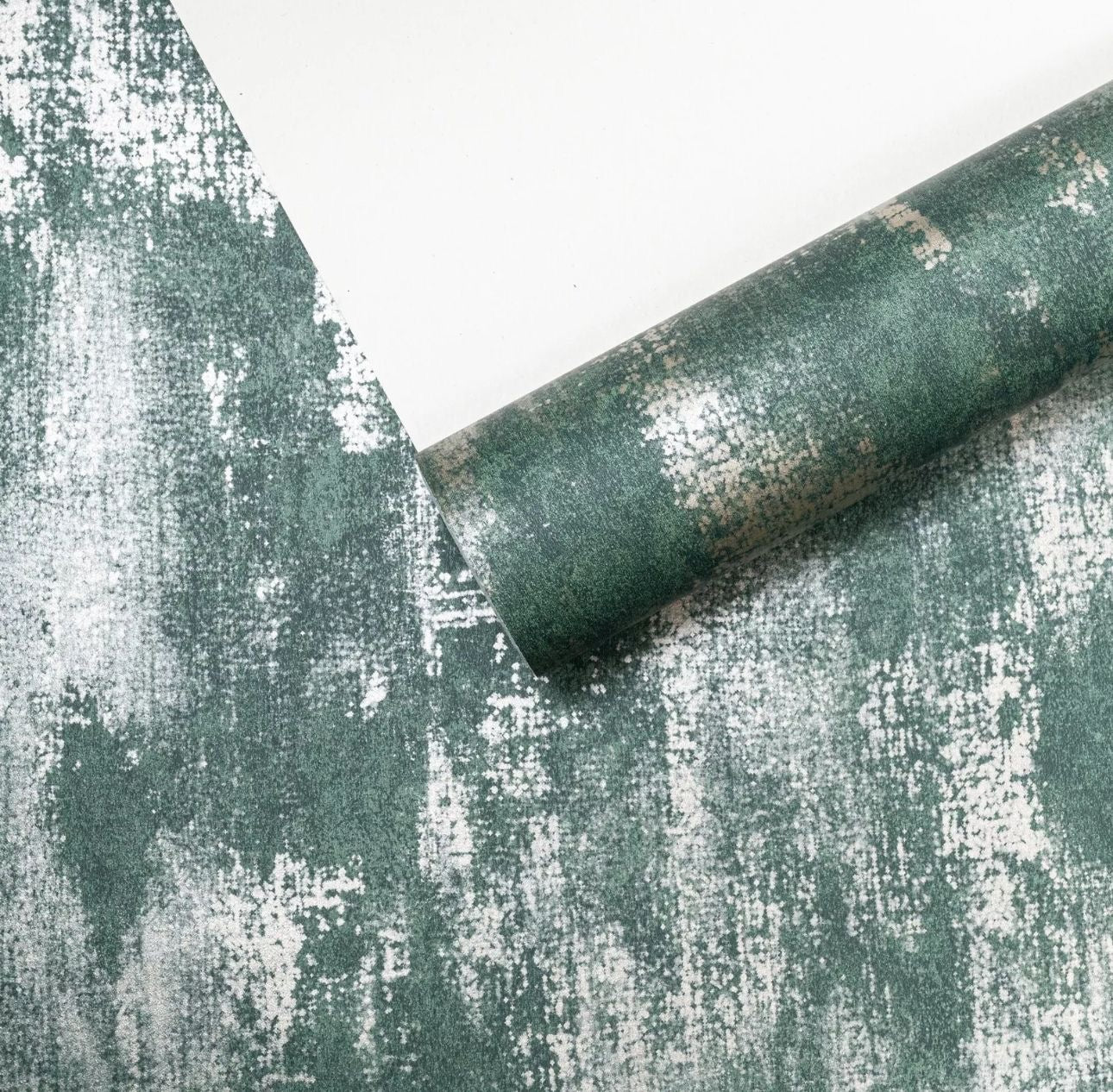 Green Copper Industrial Concrete Effect Wallpaper