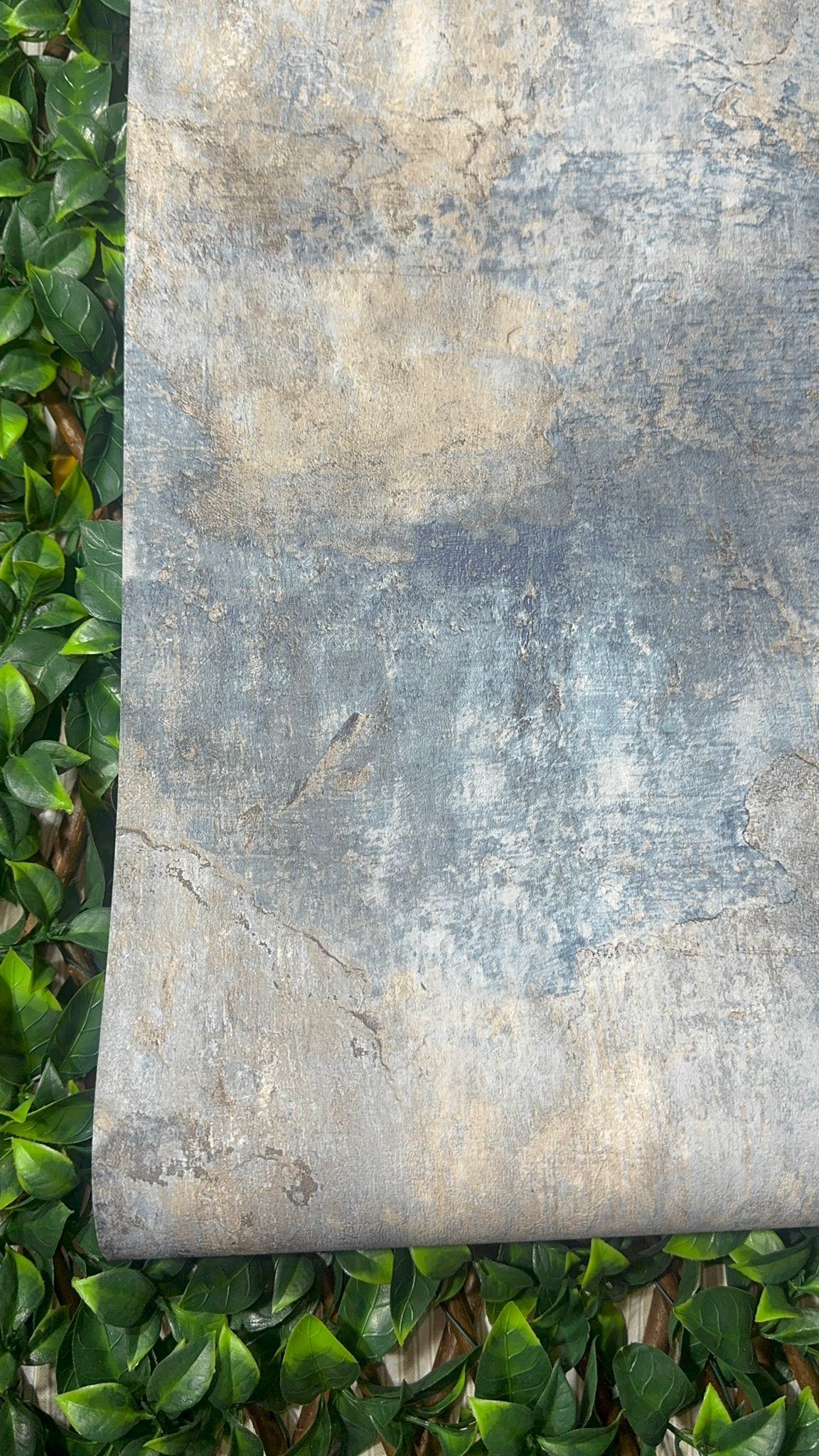 Castello Plaster Navy Wallpaper